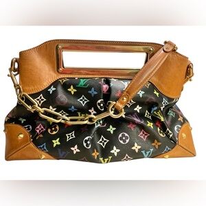 ** SOLD** AUTH Louis Vuitton Murakami Multicolor Monogram Judy MM Shoulder Bag